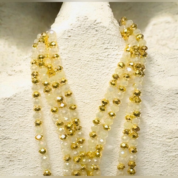 Sassy Jones Malia Glass Golden Necklace - Picture 3 of 4